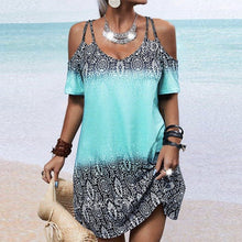Load image into Gallery viewer, Chic Print Short Sleeve Mini Dress
