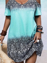 Load image into Gallery viewer, Chic Print Short Sleeve Mini Dress
