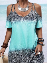Load image into Gallery viewer, Chic Print Short Sleeve Mini Dress
