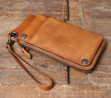 Load image into Gallery viewer, Brown Zipper Leather Handbag
