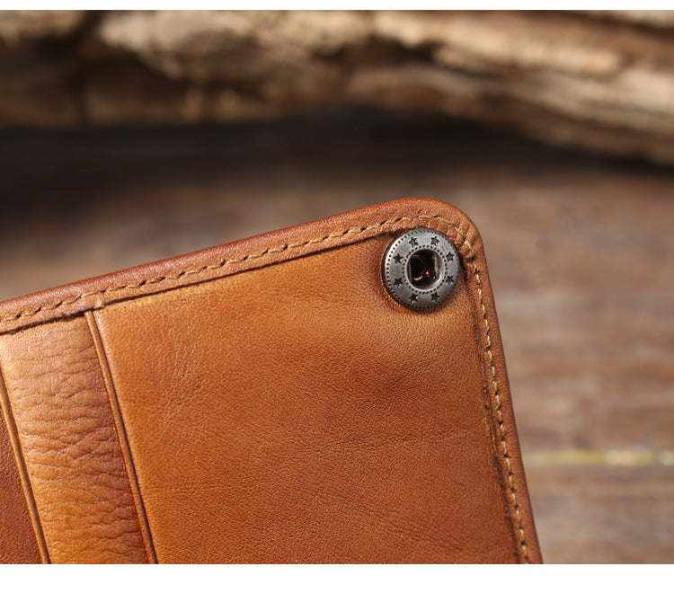 Brown Zipper Leather Handbag