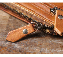 Load image into Gallery viewer, Brown Zipper Leather Handbag
