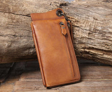 Load image into Gallery viewer, Brown Zipper Leather Handbag
