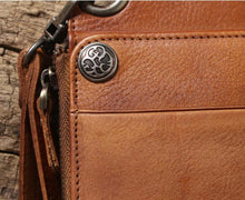 Load image into Gallery viewer, Brown Zipper Leather Handbag
