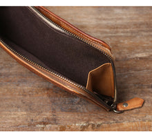 Load image into Gallery viewer, Brown Zipper Leather Handbag
