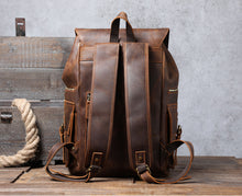 Load image into Gallery viewer, Leather Travel Backpack
