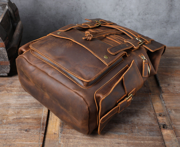 Leather Travel Backpack