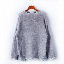 Load image into Gallery viewer, Grey Trimmed Long Sleeve Sweater
