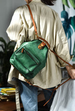 Load image into Gallery viewer, Small Women&#39;s Green Leather Doctor Bag Backpack Purse Handbags for Women
