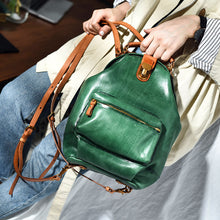 Load image into Gallery viewer, Small Women&#39;s Green Leather Doctor Bag Backpack Purse Handbags for Women
