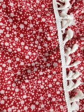 Load image into Gallery viewer, Red Floral Tassel Loose Mini Dress
