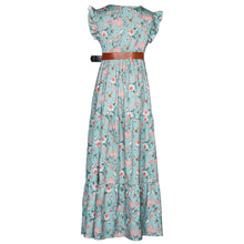 Load image into Gallery viewer, Boho Ruffles Floral Print Maxi Dress

