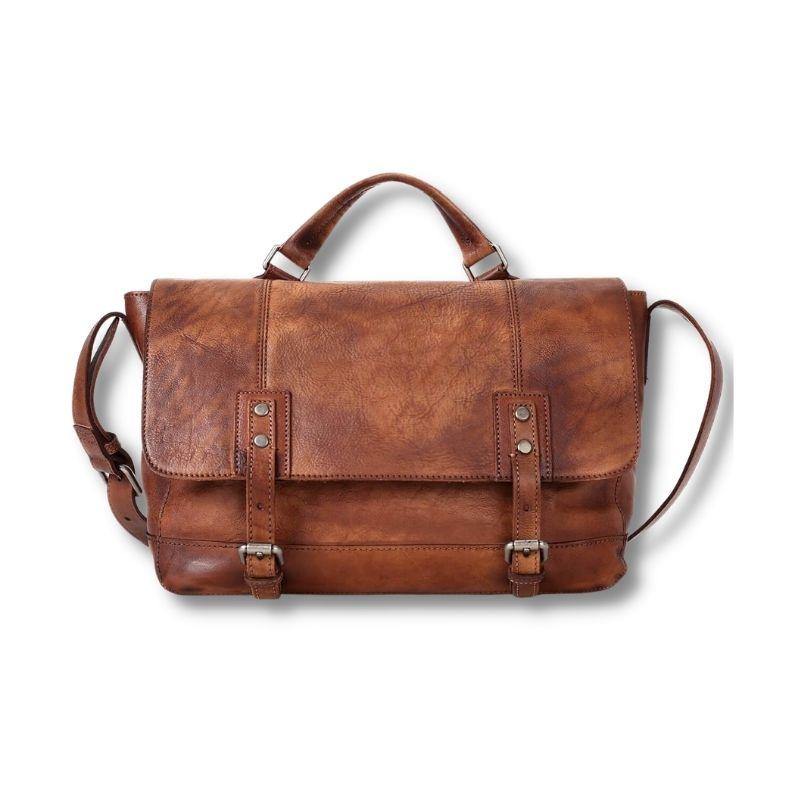 Houston Full Grain Leather Messenger Bag