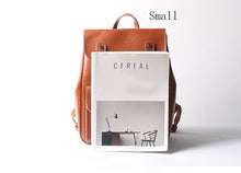 Load image into Gallery viewer, Brown Leather Backpack for Women Men

