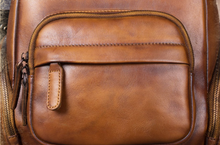 Load image into Gallery viewer, Vintage Womens Brown Leather Backpack Purse Laptop Book Bag for Women
