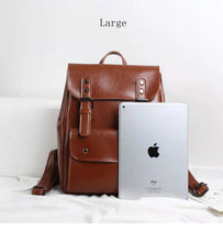 Load image into Gallery viewer, Brown Leather Backpack for Women Men
