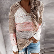 Load image into Gallery viewer, Hollow Out Knitted Hooded Sweater
