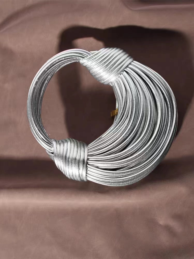 Genuine Leather Double Knot Bag