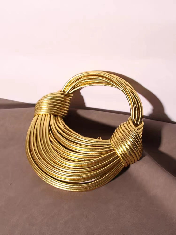 Genuine Leather Double Knot Bag