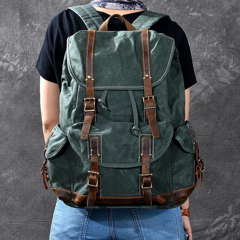 Jamie Waxed Canvas Rucksack