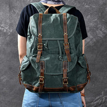 Load image into Gallery viewer, Jamie Waxed Canvas Rucksack
