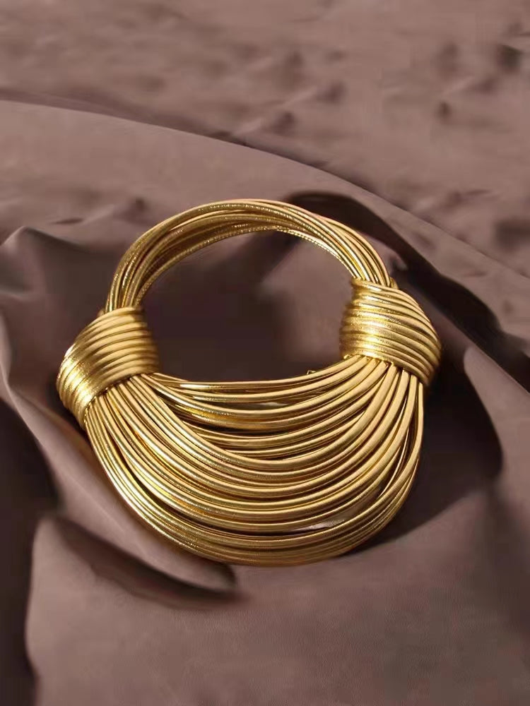 Genuine Leather Double Knot Bag