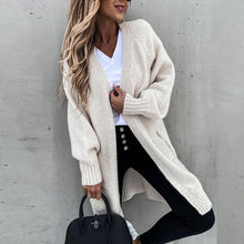 Load image into Gallery viewer, Beige Long Sleeve Simple Cardigan
