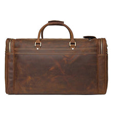 Load image into Gallery viewer, Brown Large Trave Weekender Leather Duffel Bag
