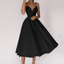 Load image into Gallery viewer, Classic Spaghetti Straps Midi Dress
