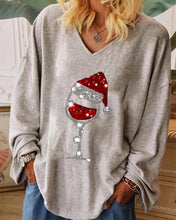 Load image into Gallery viewer, Grey Print Long Sleeve Tee
