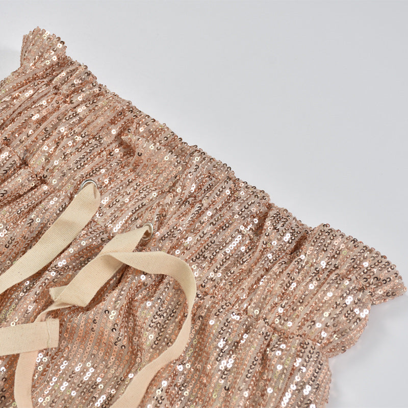 Gold Sequins Party Pants