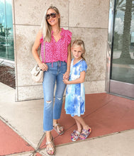 Load image into Gallery viewer, Hot Pink Ruffled V-neck Top
