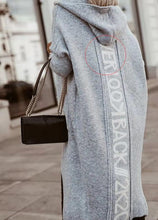 Load image into Gallery viewer, Grey Pockets Hoodied Long Cardigan
