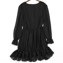 Load image into Gallery viewer, Vintage Plain 3/4 Sleeve Mini Dress
