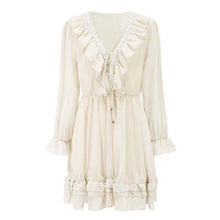 Load image into Gallery viewer, Vintage Plain 3/4 Sleeve Mini Dress
