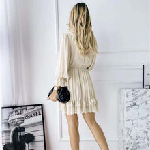 Load image into Gallery viewer, Vintage Plain 3/4 Sleeve Mini Dress
