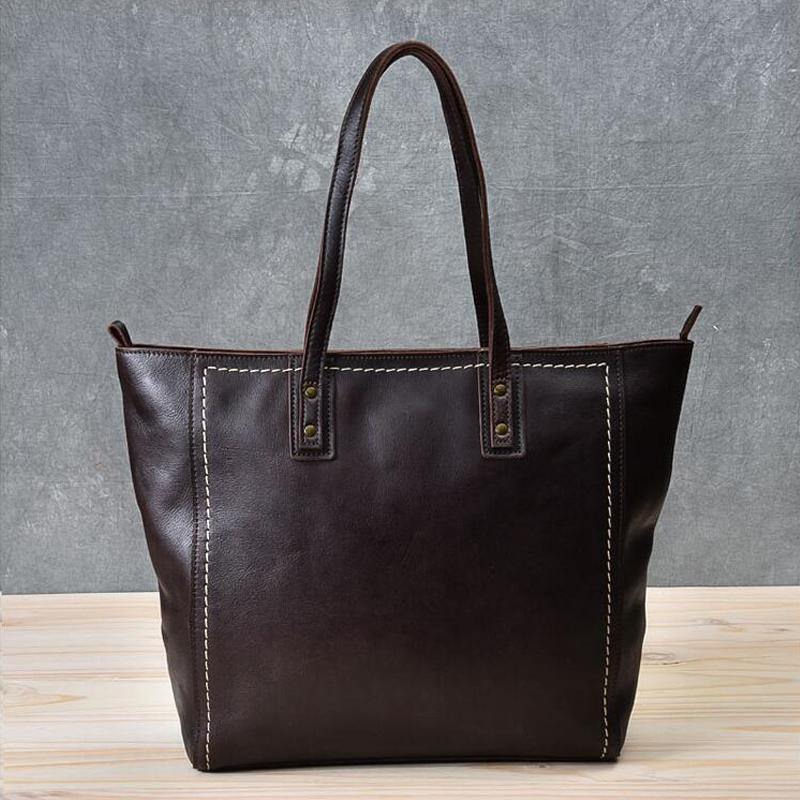 Classic Full Grain Leather Women's Tote Bag