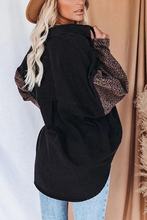 Load image into Gallery viewer, Spice It Up Contrast Leopard Denim Jacket
