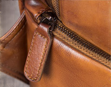 Load image into Gallery viewer, Vintage Womens Brown Leather Backpack Purse Laptop Book Bag for Women
