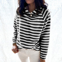 Load image into Gallery viewer, Hooded striped Long Sleeve Sweatshirt (3 Colors)
