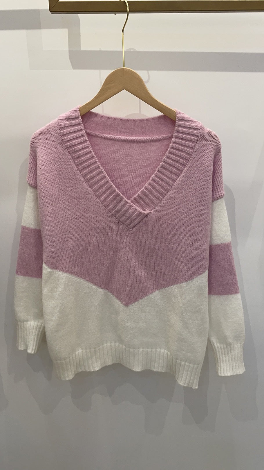 Color Block Long Sleeve Sweater