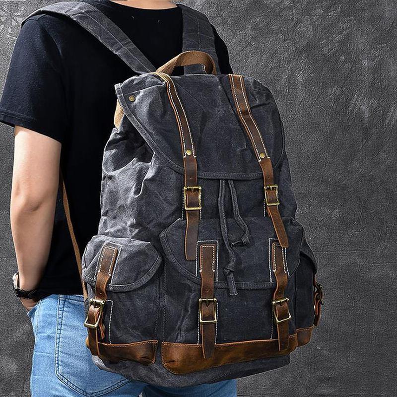 Jamie Waxed Canvas Rucksack