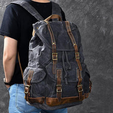 Load image into Gallery viewer, Jamie Waxed Canvas Rucksack

