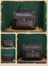 Load image into Gallery viewer, Womens Everyday Handbag Brown Leather Crossbody Bag
