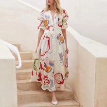 Load image into Gallery viewer, V-Neck Floral Maxi Dress
