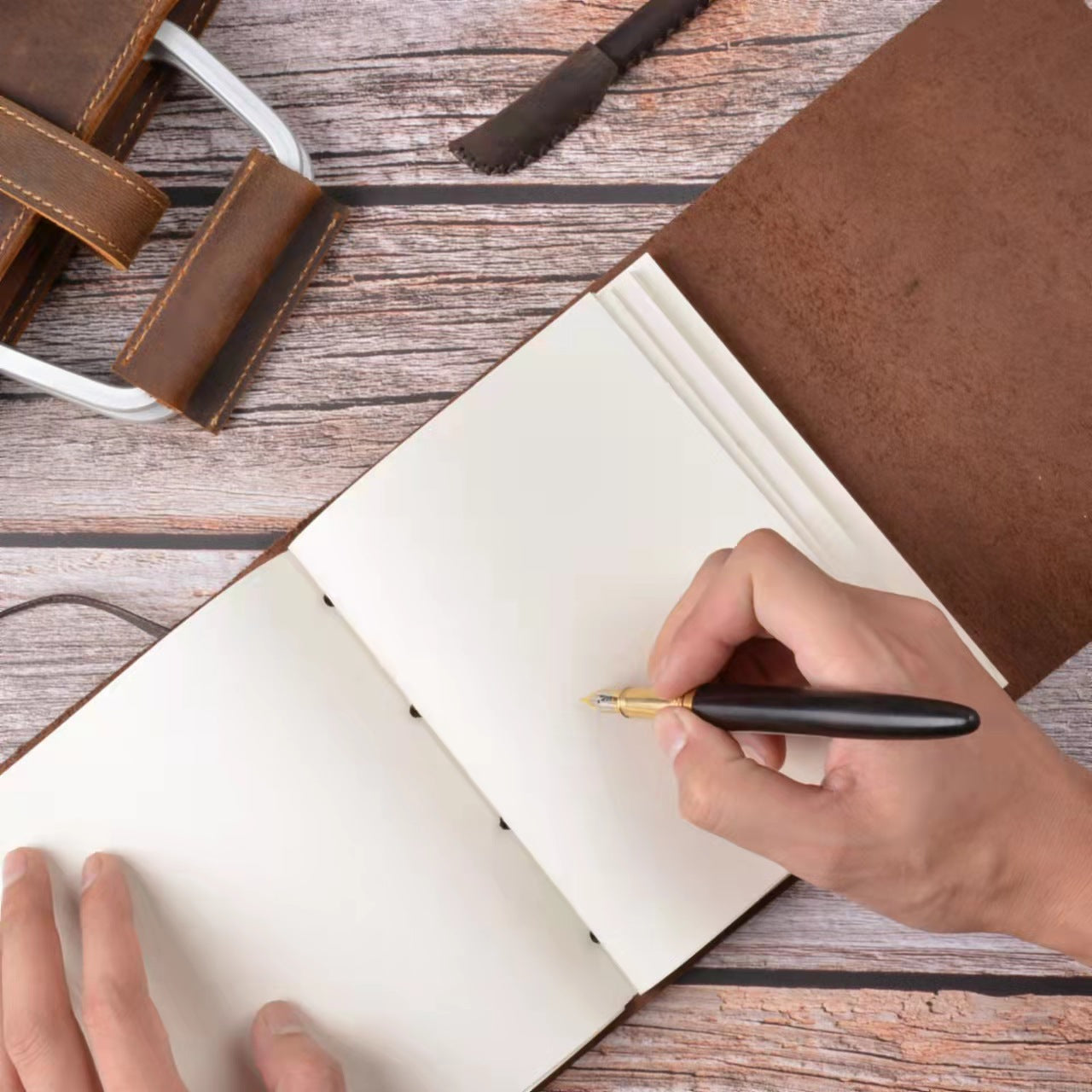 Leather Journal Refillable Notebook