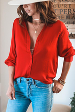 Load image into Gallery viewer, Lapel Collar Long-sleeved Shirt
