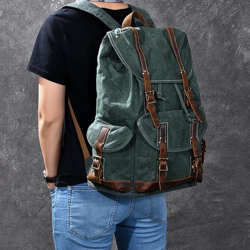 Jamie Waxed Canvas Rucksack