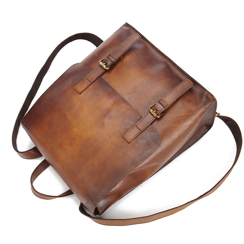 Vintage Womens Brown Leather Backpack Purse Cool Backpacks For Women