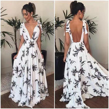 Load image into Gallery viewer, V-Neck Sleeveless Floor-Length Women&#39;s Maxi Dress
